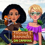 Jasmine and Rapunzel on Camping